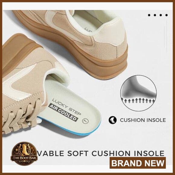 Women's Platform Sneakers Retro Casual Comfortable Walking Shoes Thick Sole - Picture 5 of 7